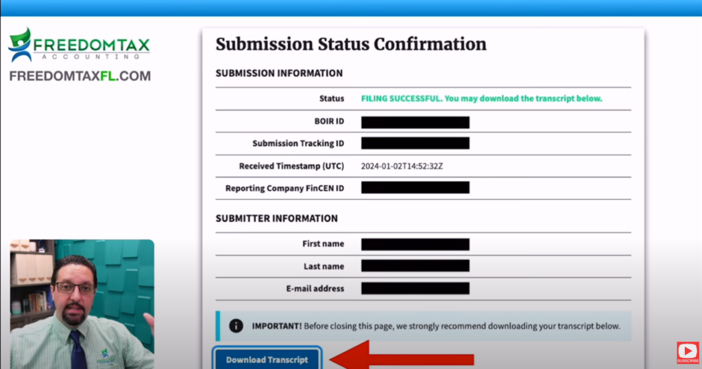 FINCEN BOI Report (Step by Step Instructions Guide) FreedomTax